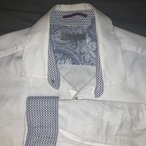 TED BAKER - WHITE SHIRT - SIZE 3